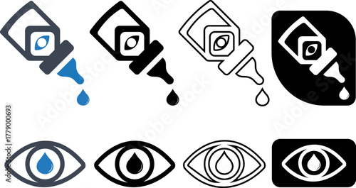 Dropper, drops, eye icon