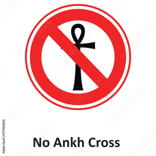 No Ankh Cross Vector icon which can easily modify or edit
