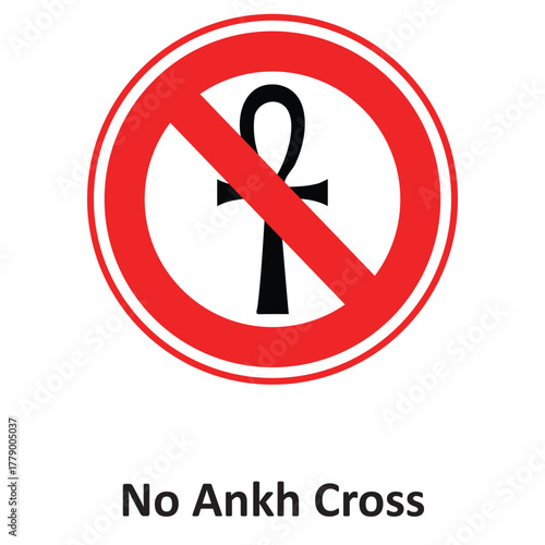 No Ankh Cross Vector icon which can easily modify or edit