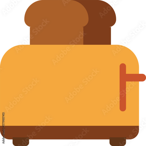 Two slice pop up toaster in warm colors