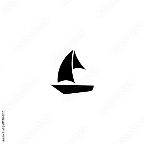 Sail boat logo silhouette vector design, sail boat logo icon silhouette, sailboat sailing ship logo vector illustration, sailboat and sailing ship vector silhouette logo design on white background