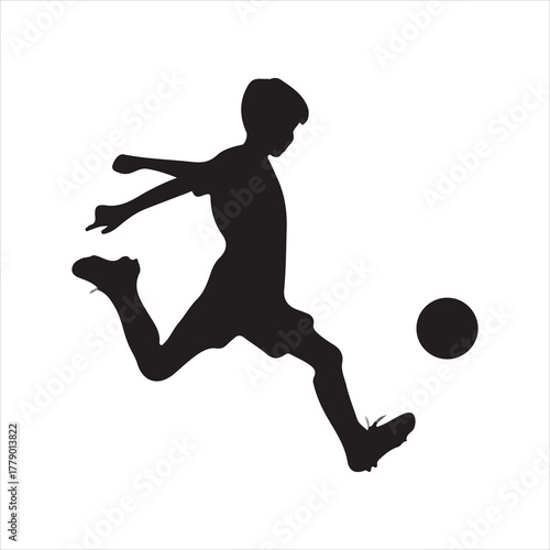 silhouette of a soccer player
