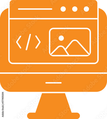 Web Development and Content Creation on Monitor Screen
