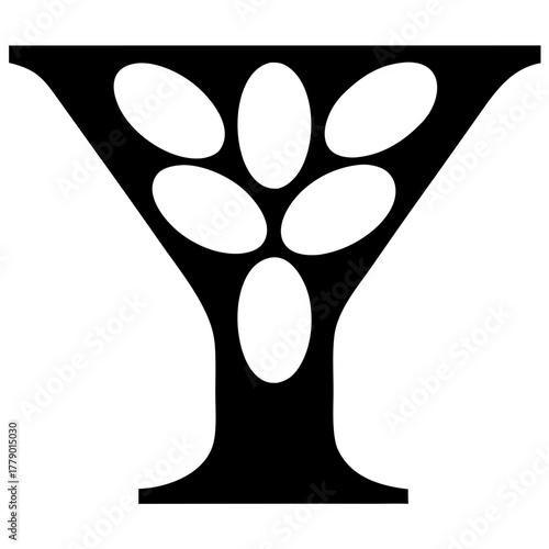 A sleek modern logo featuring the letter Y with futuristic precision