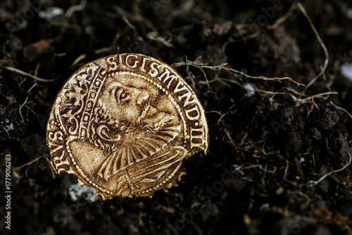 Billede på lærred Ancient coins of the Polish King Sigismund III Vasa