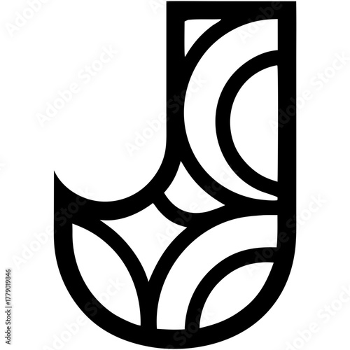 A flowing feminine logo featuring the letter J with soft curved lines