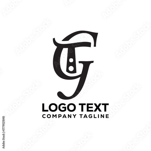 gtj or gtj letter logo design