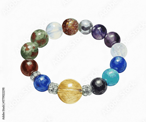 Quartz Glow Rutilated Quartz isolated watercolor vector illustration svg