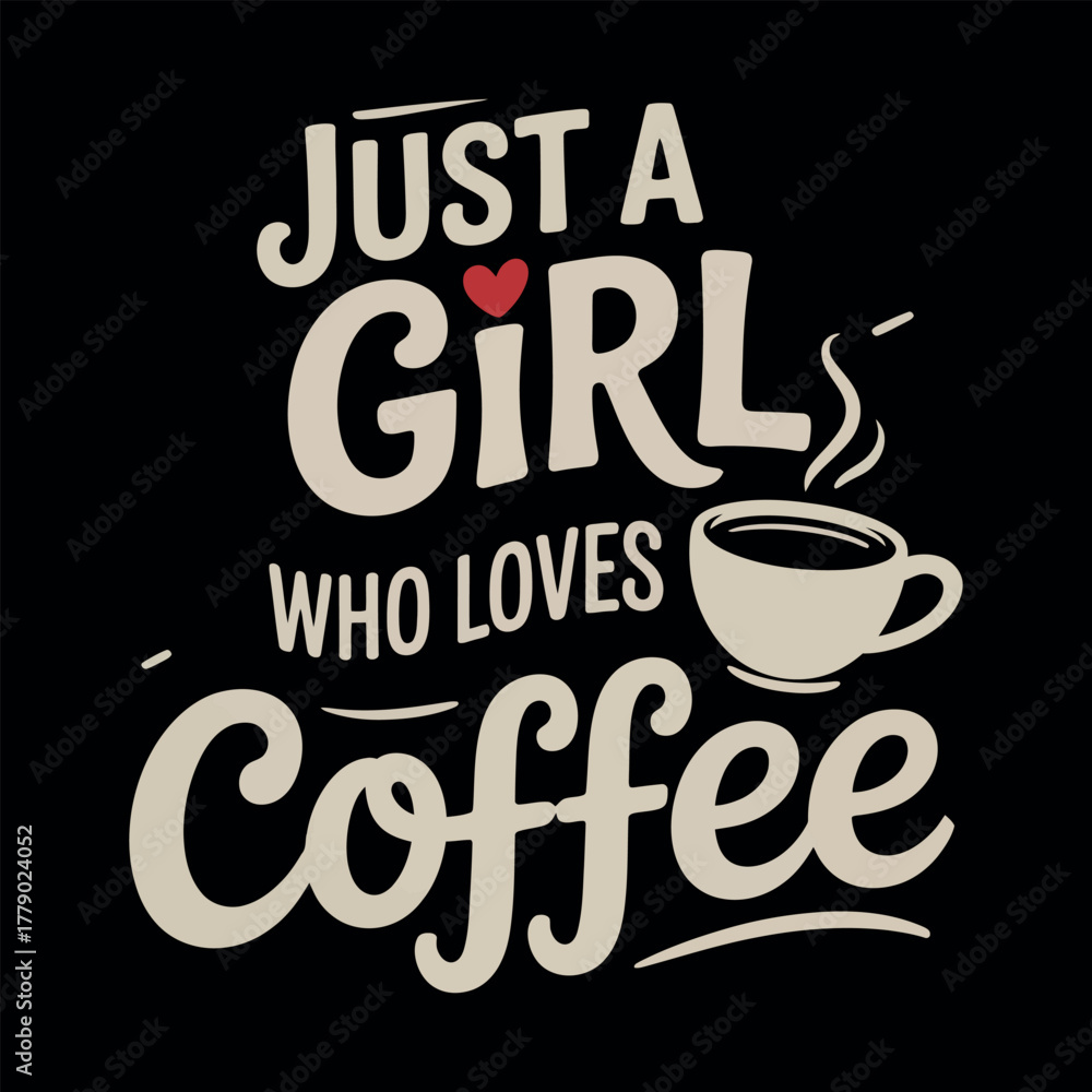 Naklejka premium Coffee typography vector t-shirt design print