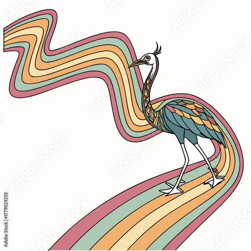 Abstract Color Gradient Wavy Lines – 3D Vector Wave Shapes and Rainbow Ribbon Pattern