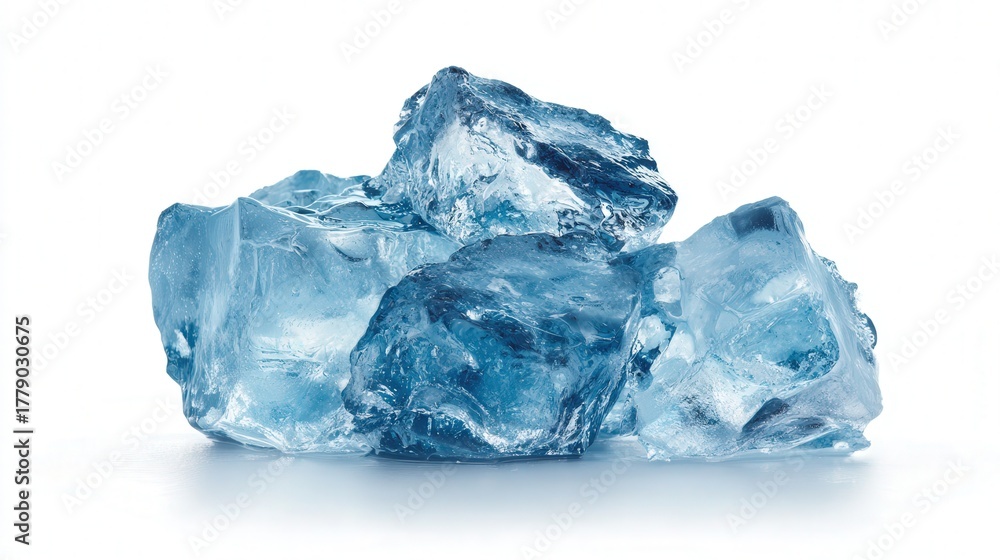 Obraz premium Ice chip isolated on white background