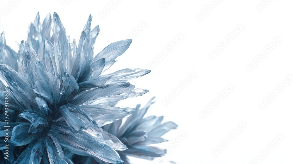 Naklejka premium Ice crystal plant isolated on white background