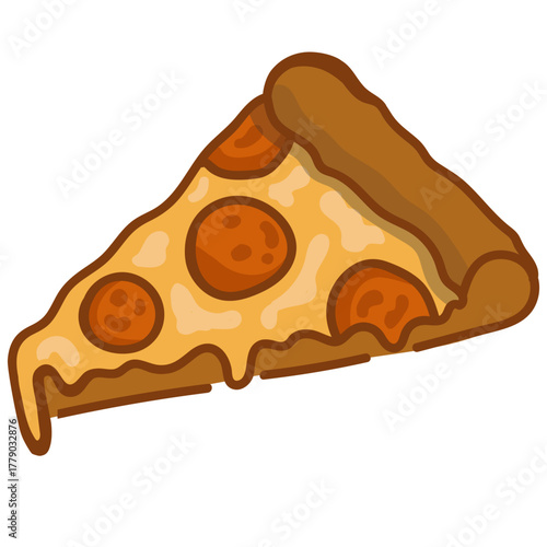 vector illustration of a pizza slice 