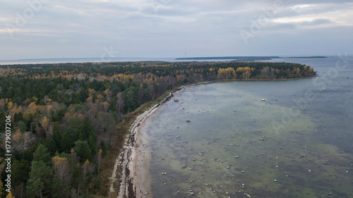 aero view to coastline