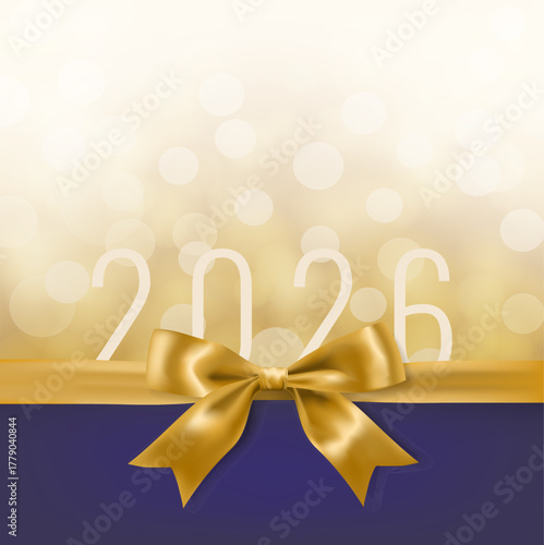 Celebratory New Year’s greeting card with the year 