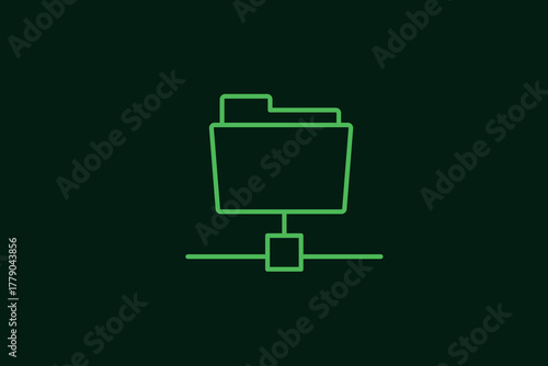 file manager connection illustration in flat style design. Vector illustration.	