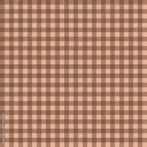 Seamless Brown Gingham Pattern for Background and Fabric Design