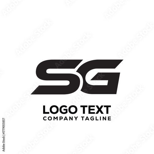 sg or sg letter logo design