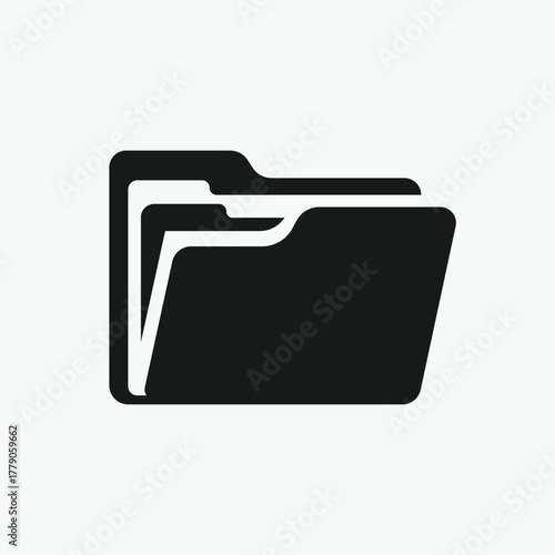 file folder with document, Opened File Folder , Document folder icon  