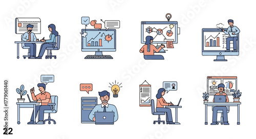 Digital workplace collaboration through remote teamwork and virtual office communications