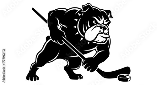 Bulldog ice hockey mascot