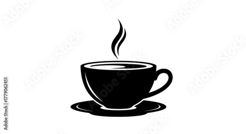 Coffee cup with steam icon
