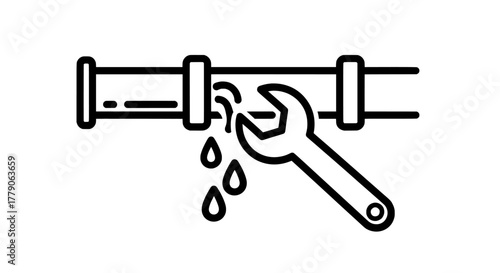 Leak repair with wrench