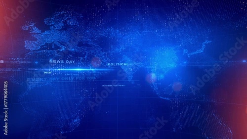 full hd news background, loop animation