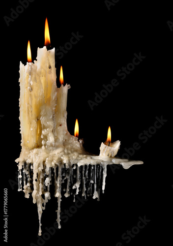 candles on a dark background