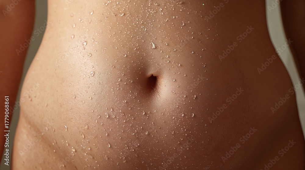 Fototapeta premium Slim stomach showing health