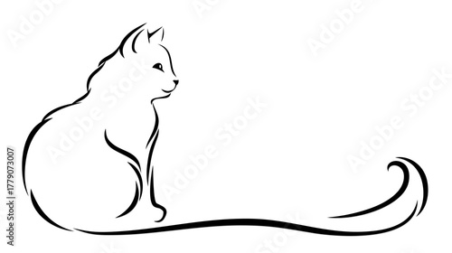 The symbol of stylized cat.
