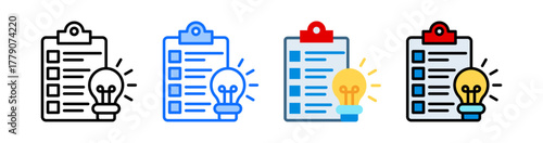 Innovation Planning Icon Collection Set Multiple Style