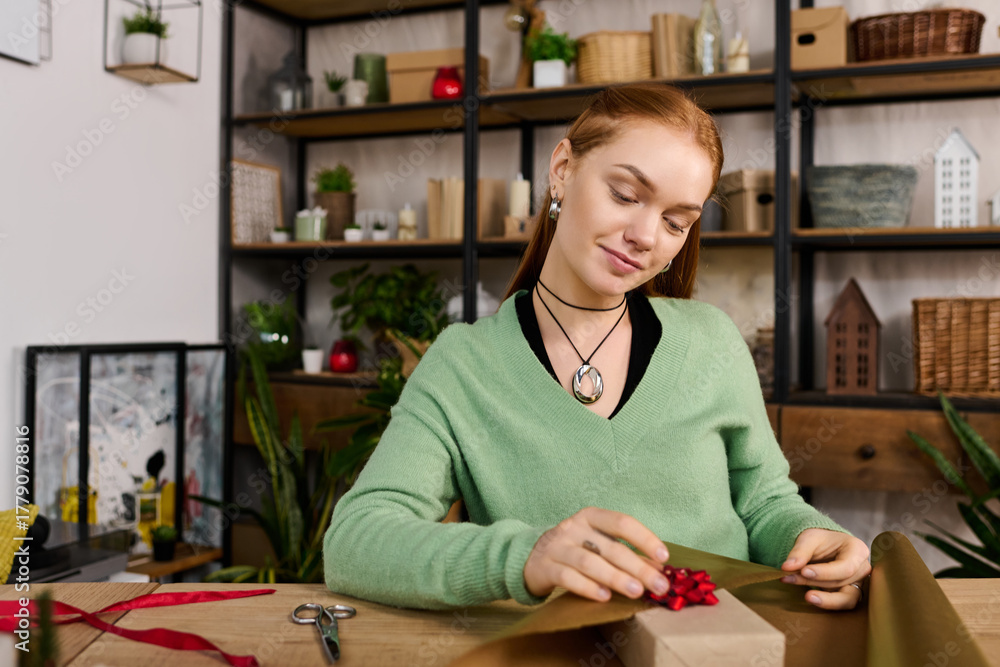 Fototapeta premium Creating cozy moments with crafts at home during a relaxing afternoon