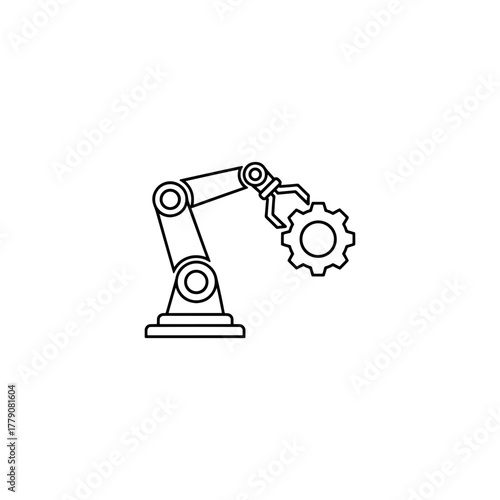 Robotic arm holding gear for manufacturing innovation and automation solutions, representing precision engineering and advanced industrial technology