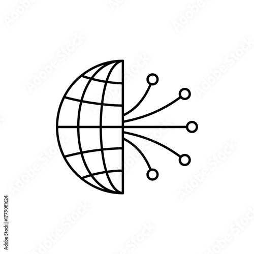 Dynamic global network connecting the world, a modern symbol for international business, technology, communication, and worldwide collaboration solutions