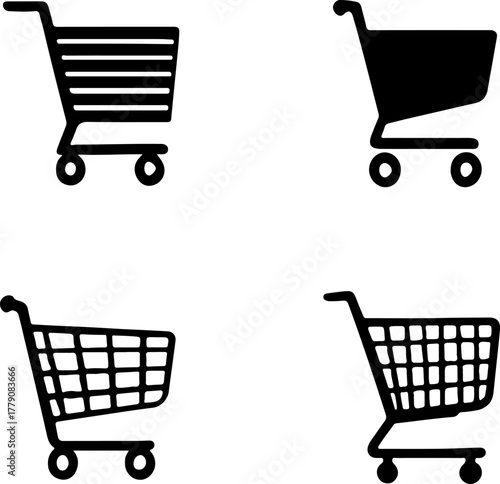 Shopping cart vector, shopping cart art vector, shopping basket design art, shopping trolley vector art, vector of shopping cart