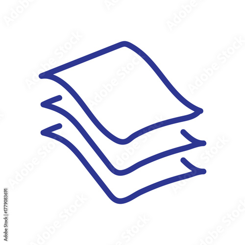 Blue line icon illustrating the moisture-wicking and breathable properties of a fabric layer.