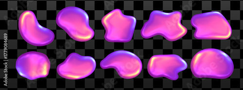 Glossy Y2K 3D blob with chrome liquid shine. Abstract metallic texture and fluid reflections create a futuristic 3D chrome design.