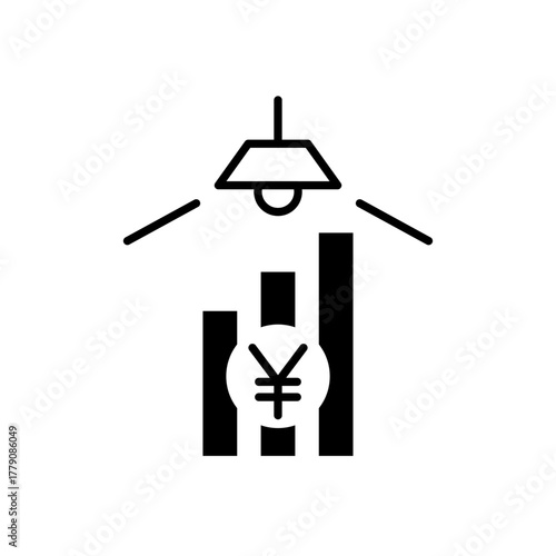 電気料金の値上げをイメージしたアイコン