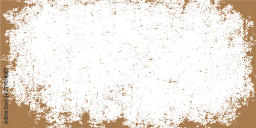 Grunge texture on an old brown wall with scattered salt and pepper and flour in a bowl for a vintage surface background