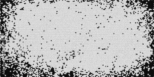 Abstract black and white grunge texture background with wet liquid drops and ink splash paint pattern on a dirty glass surface