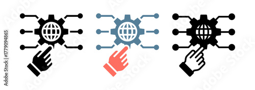 Digital Transformation Icon Collection Set  Glyph & Mixed Style  