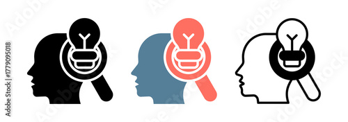 Smart Research Icon Collection Set  Glyph & Mixed Style  