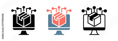 Technology Product Icon Collection Set  Glyph & Mixed Style  