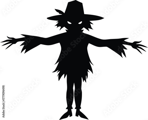 scarecrow icon isolated graphic