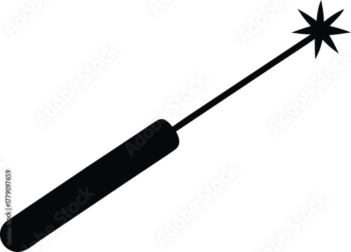 Dynamite stick silhouette vector illustration