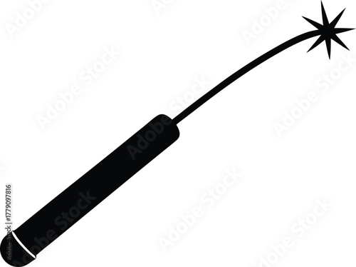 dynamite stick on white background.
