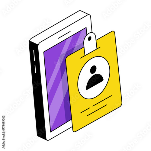 A unique design icon of I'd card