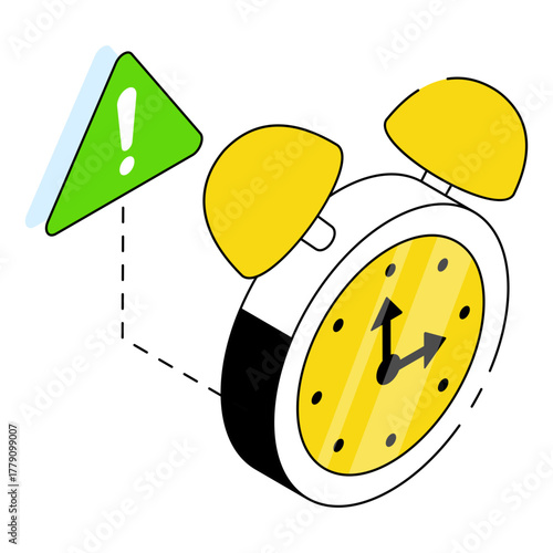 Modern design icon of alarm clock
