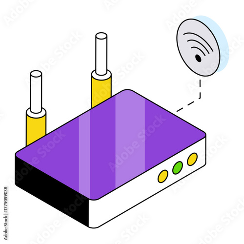 Modern design icon of wifi router 